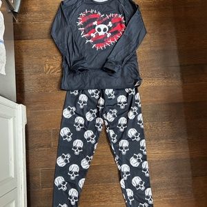 Skulls  and Hearts Pajamas